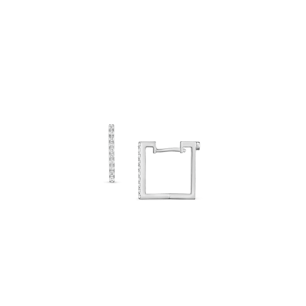 Roberto Coin 18K  Diamond Square Earrings