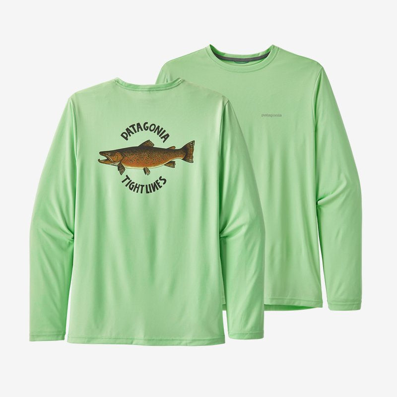 Men's Long-Sleeved Capilene® Cool Daily Fish Graphic Shirt/Brown