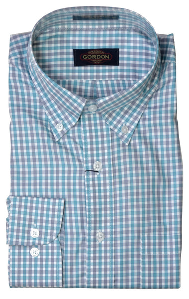 Gordon Men's 60s Cotton LS Button Down Dress Shirt #WB1809