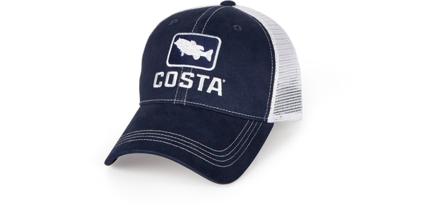 Costa Bass Trucker Hat - Navy/White