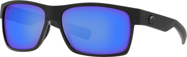 Costa Del Mar Half Moon Sunglasses - Shiny Black/Blue Mirror 580G