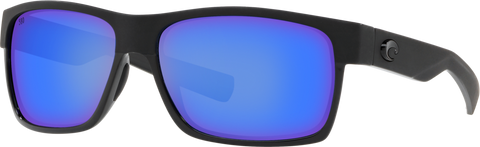 Costa Del Mar Half Moon Sunglasses - Shiny Black/Blue Mirror 580G