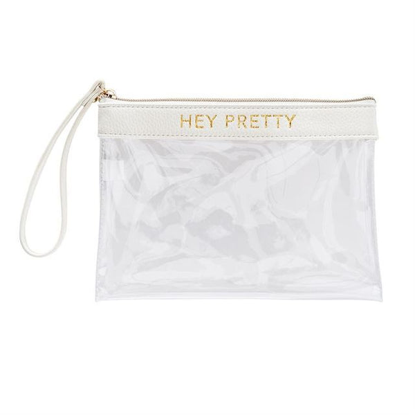 Mudpie Clear Wristlet (White)