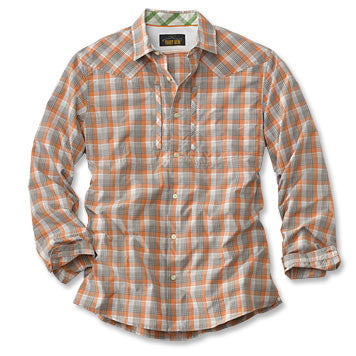 Orvis Men's Middle Fork L/S Shirt/Orange Plaid Orvis Men's Middle Fork L/S Shirt/Orange Plaid