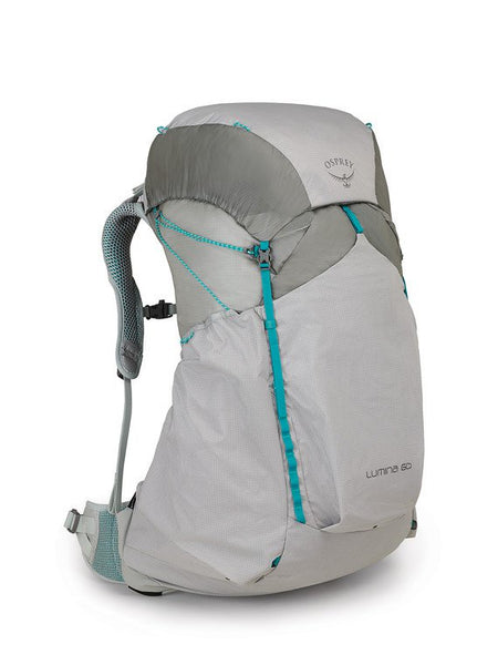 Osprey Women's Lumina 60 Superultralight Backpack / Cyan Silver / Extra Small