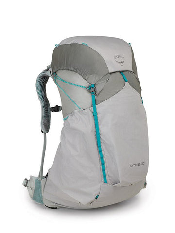 Osprey Women's Lumina 60 Superultralight Backpack / Cyan Silver / Extra Small