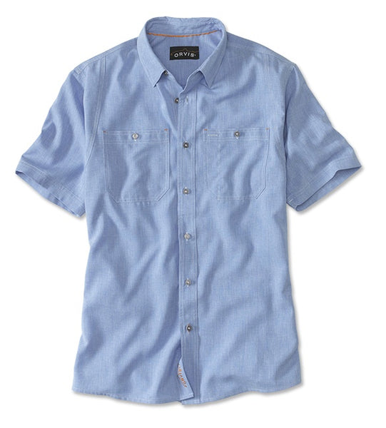 Orvis SS Tech Chambray Work Shirt / Medium Blue