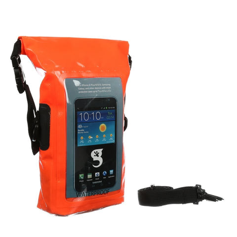 Gecko Brands Waterproof Phone Tote Dry Bag/Bright Orange