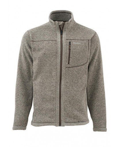 Simms Men's Rivershed Sweater Full Zip/Bark