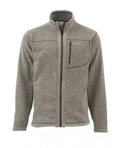Simms Men's Rivershed Sweater Full Zip/Bark