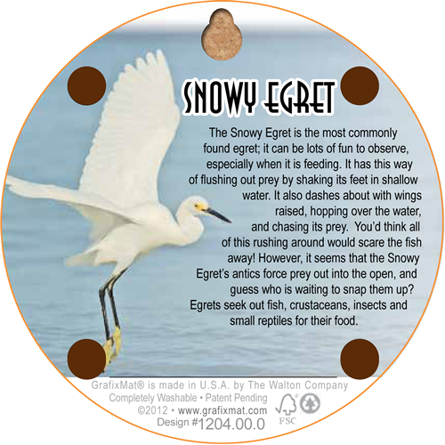 GrafixMat Wading Egret Coaster