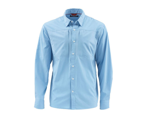 Simms Albie Stretch  Fishing Shirt LS Faded Denim