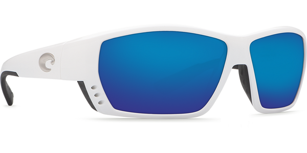 Costa Del Mar Tuna Alley Sunglasses - White/Blue Mirror 580P
