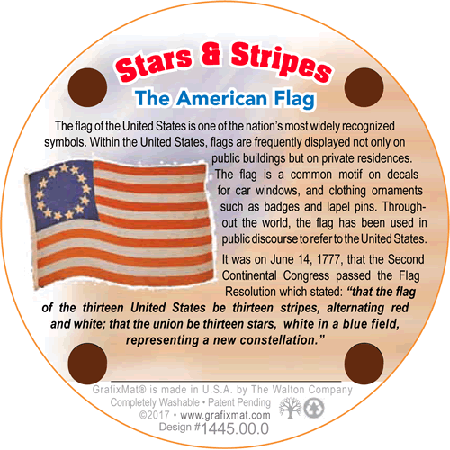 GrafixMat American Flag Coaster