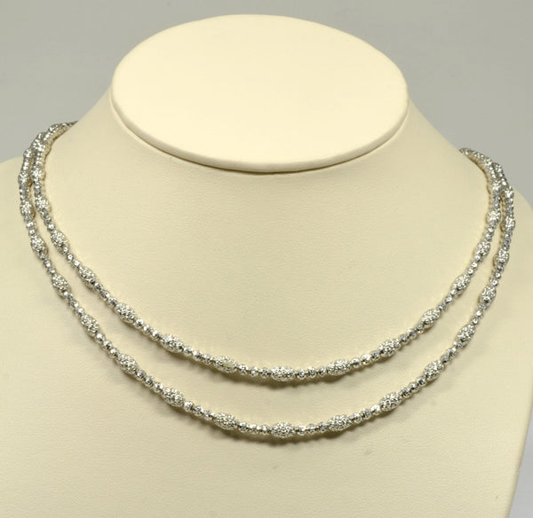 Officina Bernardi Silver Oval 36" Necklace