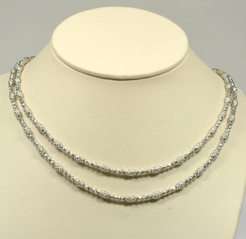 Officina Bernardi Silver Oval 36" Necklace