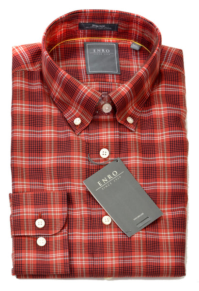 Enro Men's LS BD Sport Shirt/Rust #173748-505