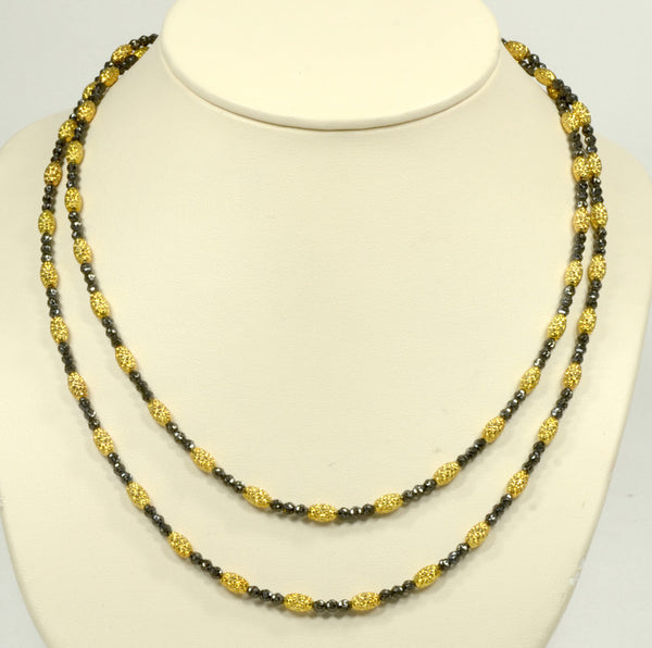 Officina Bernardi Black & Rose 36" Necklace