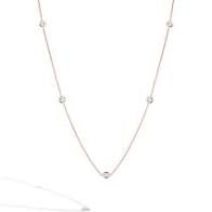 Roberto Coin 5 Station Diamond White Gold  Necklace