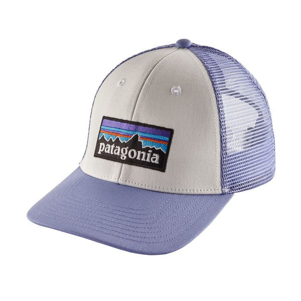 Patagonia P-6 Logo Lo-Pro Trucker Hat/White w/Light Violet Blue