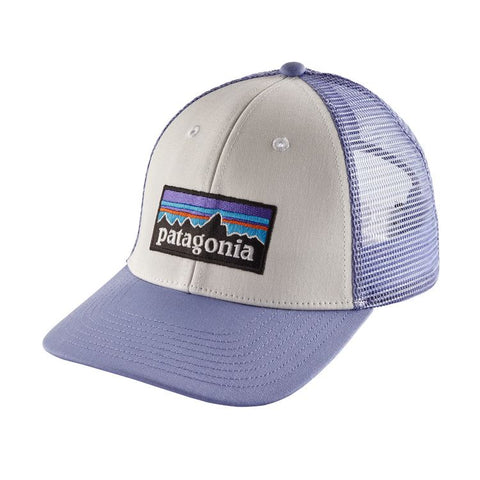 Patagonia P-6 Logo Lo-Pro Trucker Hat/White w/Light Violet Blue