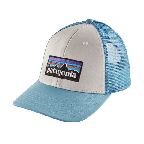 Patagonia P-6 Logo LoPro Trucker Hat/White w/Breakup Blue