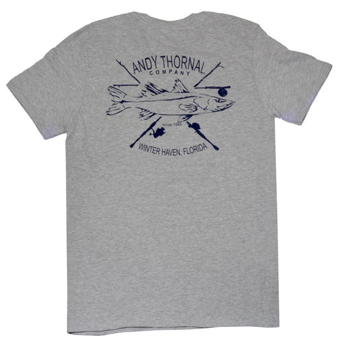 ATC SS Performance Crossed Rods - Snook T-Shirt/Sport Grey