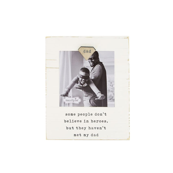 Mudpie Dad Magnetic Wood Frame
