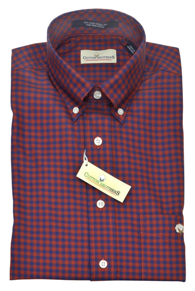 Cotton Brothers Men's LS Woven Sport Shirt/Crimson #808781-75
