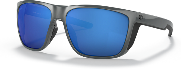 Costa Del Mar Ferg XL Sunglasses- Shiny Gray/ Blue Mirror 580G