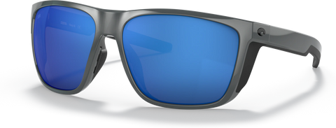 Costa Del Mar Ferg XL Sunglasses- Shiny Gray/ Blue Mirror 580G