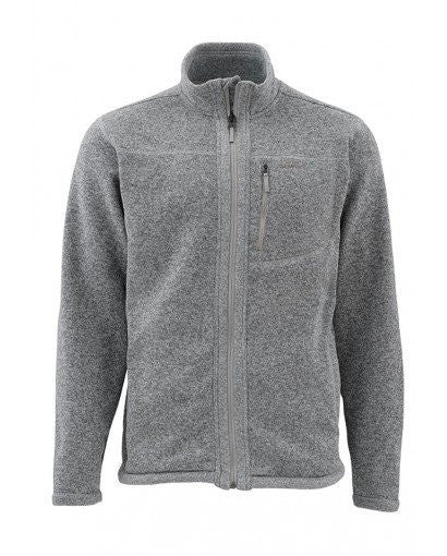 Simms Men's Rivershed Sweater Full Zip/Smoke