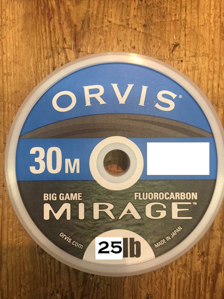 Orvis Mirage Big Game Tippet Material Fluorocarbon- 30M Large Diameter Spool