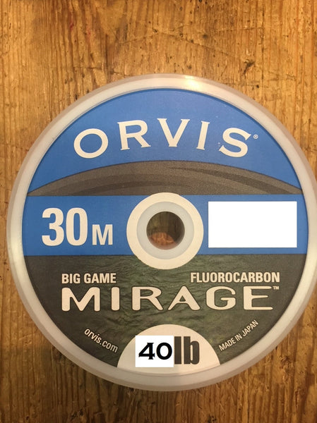Orvis Mirage Big Game Tippet Material Fluorocarbon- 30M Large Diameter Spool