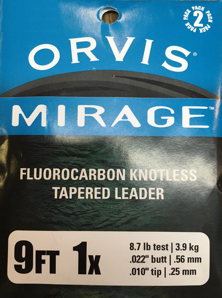 Orvis Mirage Flourocarbon Knotless Leaders 2pk all sizes