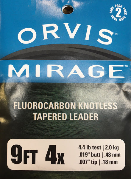 Orvis Mirage Flourocarbon Knotless Leaders 2pk all sizes