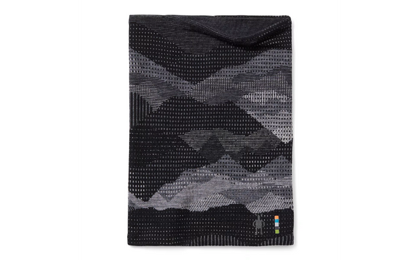 Smartwool Thermal Merino Reversible Pattern Neck Gaiter / Black Mountain Scape