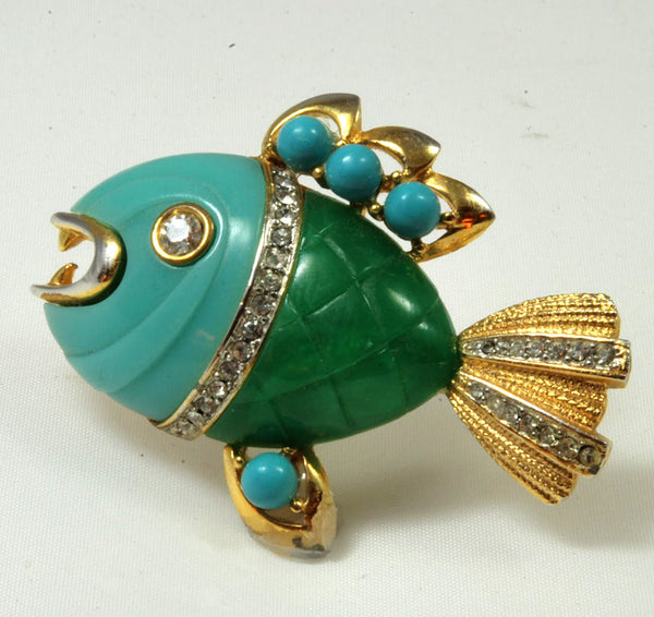 Jade Kenneth J. Lane Fish Broach