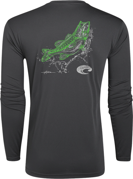 Costa Del Mar Men's Tech Bass Performance Long Sleeve Shirt/Gray