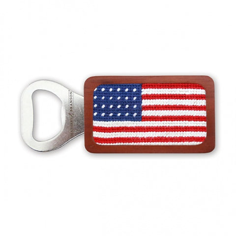 Smathers and Branson American Flag Needlepoint Bottle Opener