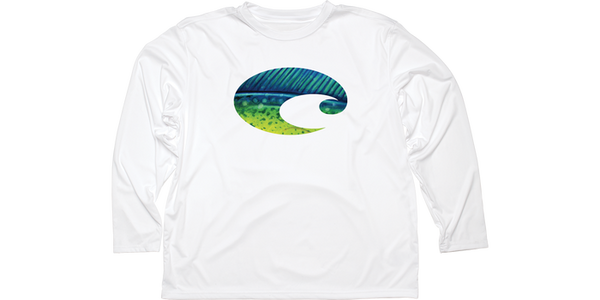 Costa Del Mar Men's LS Technical Dorado Shirt/White