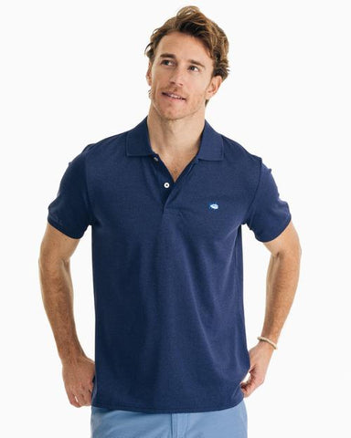 Southern Tide Men's Jack Heather Performance Polo/Heather True Navy