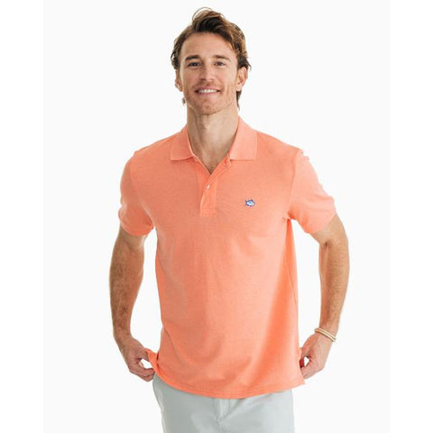 Southern Tide Men's Jack Heather Performance Polo/Heather Mango