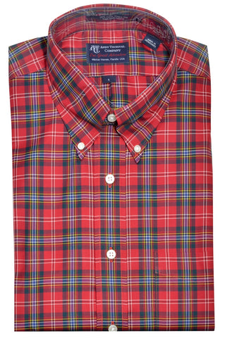 Andy Thornal Men's LS Woven Sport Shirt/Red #213627-75