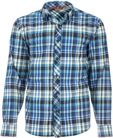 Simms Men's Stone Cold LS Shirt/137 Meridian Madras Plaid
