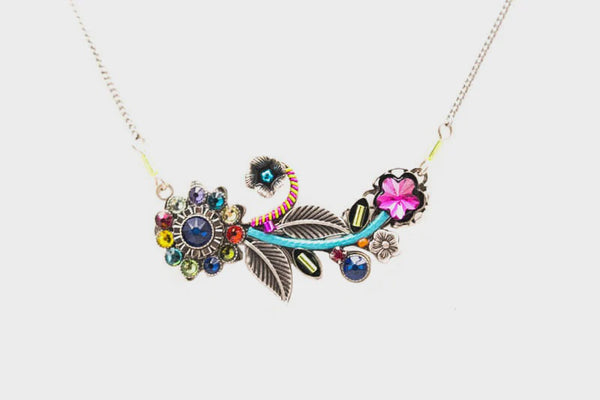 Firefly Botanical  Flower Multicolor Necklace