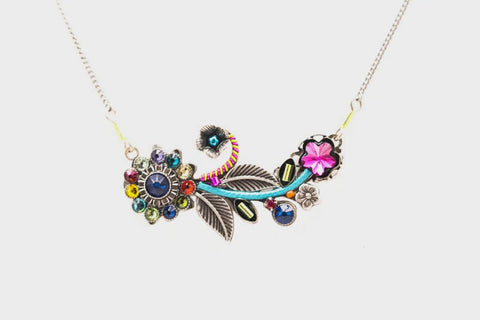 Firefly Botanical  Flower Multicolor Necklace