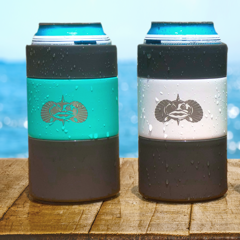 Toadfish Non-Tipping 16 oz Can Cooler - White