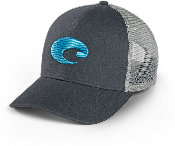 Costa Del Mar Wave Logo Trucker Hat - Gray