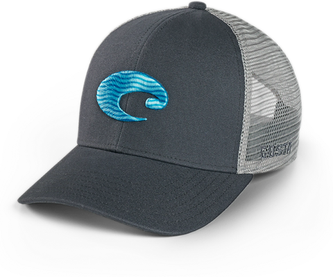 Costa Del Mar Wave Logo Trucker Hat - Gray